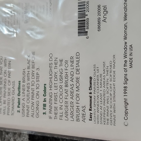 VINTAGE 1998 ANGELFACE SHEEP STAR WINDOW PAINTING PATTERN HOME BUSINESS … - Picture 7 of 11